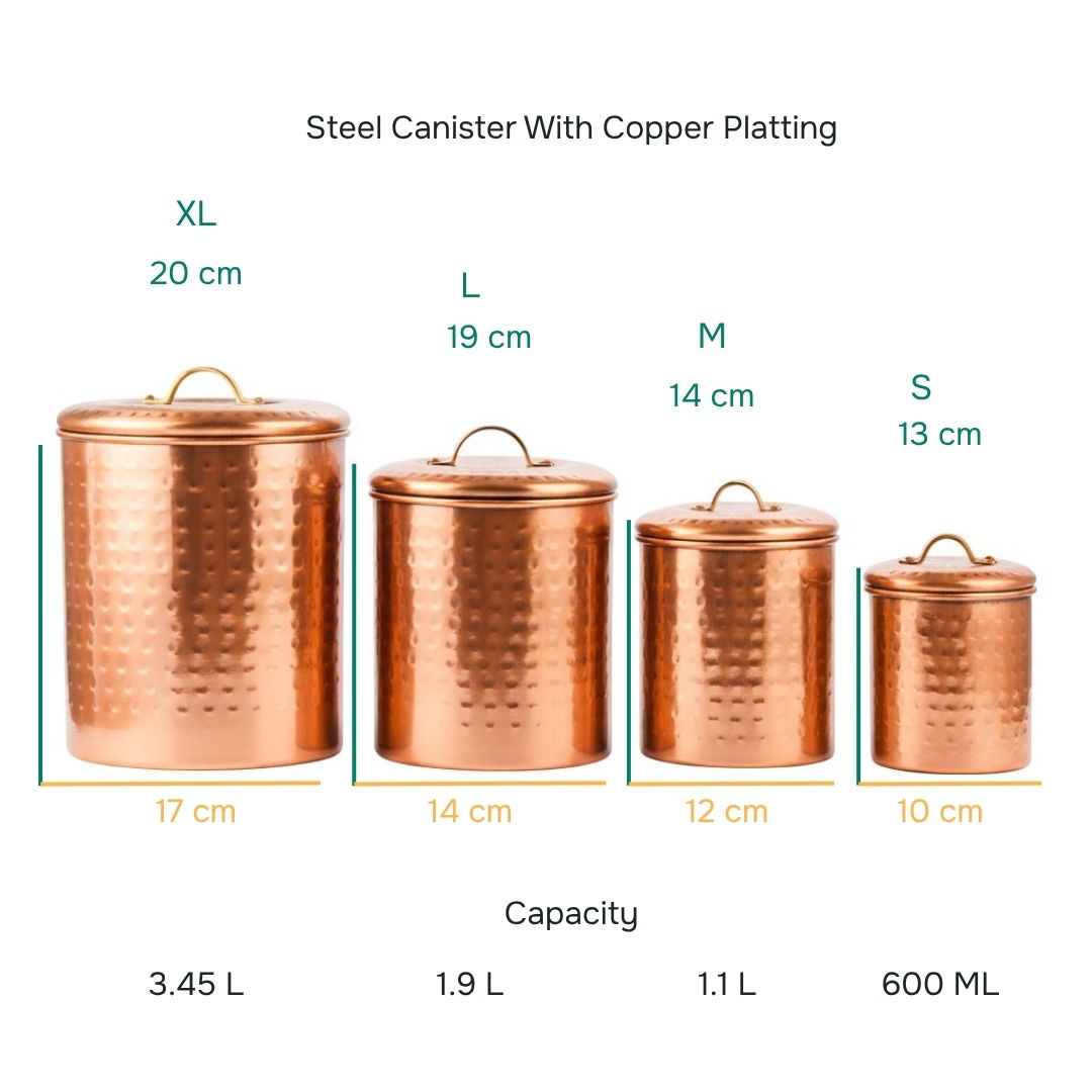 Copper Plated Kitchen Canister