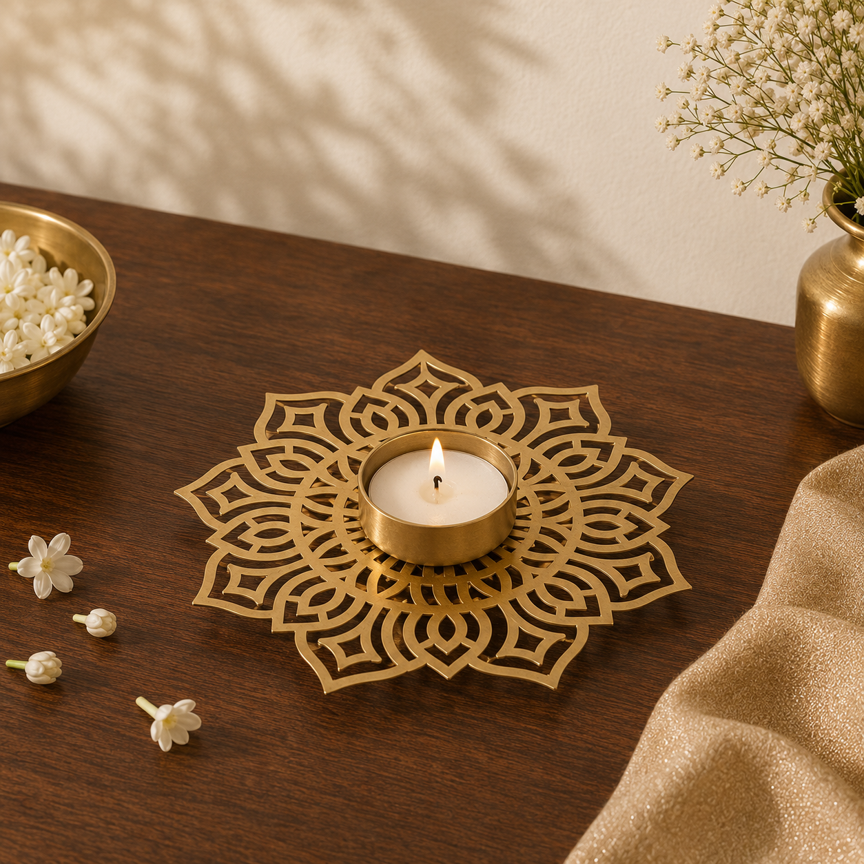 Lotus Flower Candle Holder