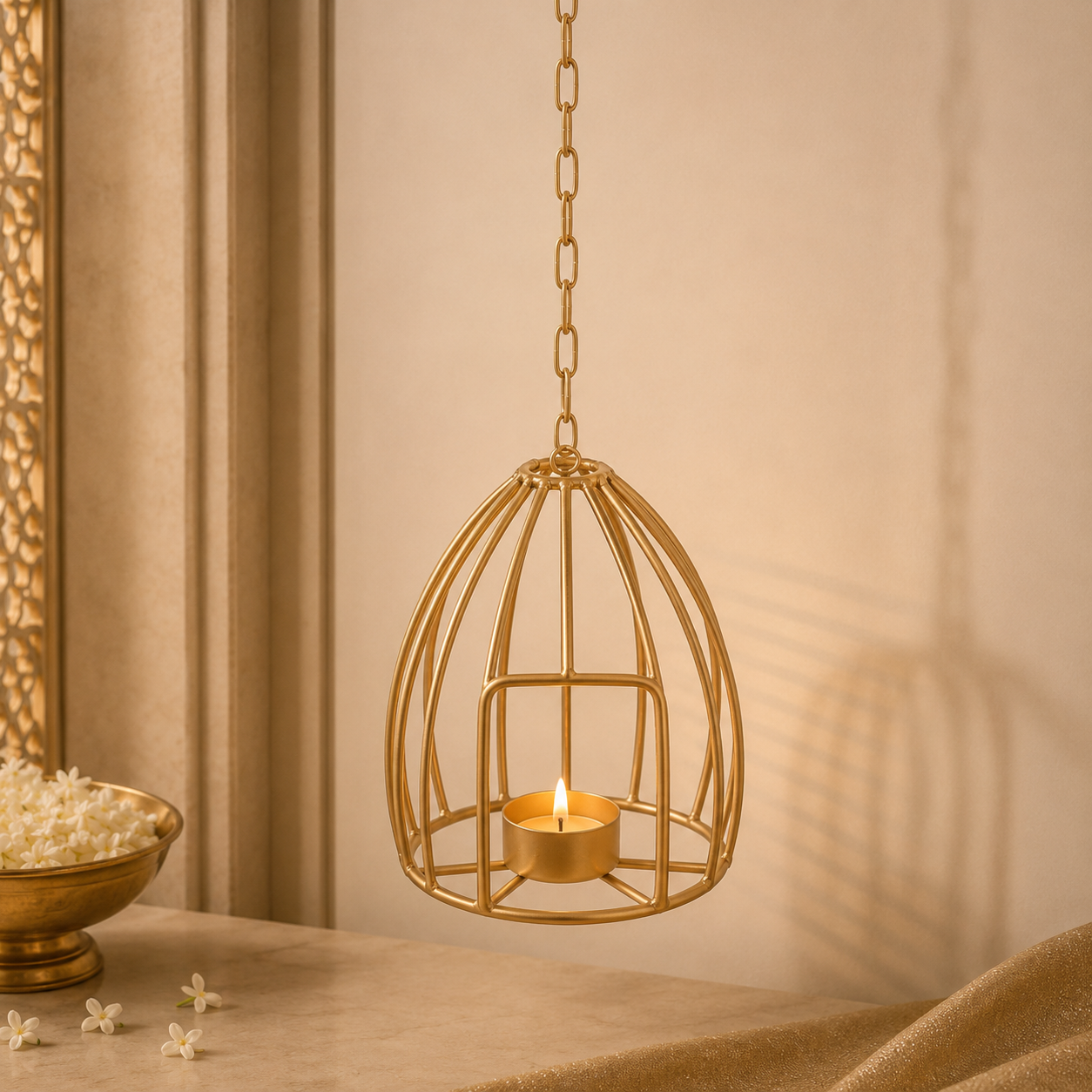 Hanging Open Cave Votive Holder