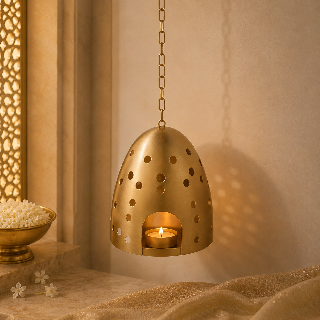 Hanging Enclosed Cave Votive Holder