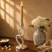Eclipse Aluminium Candle Stand - Decorative Metal Holder