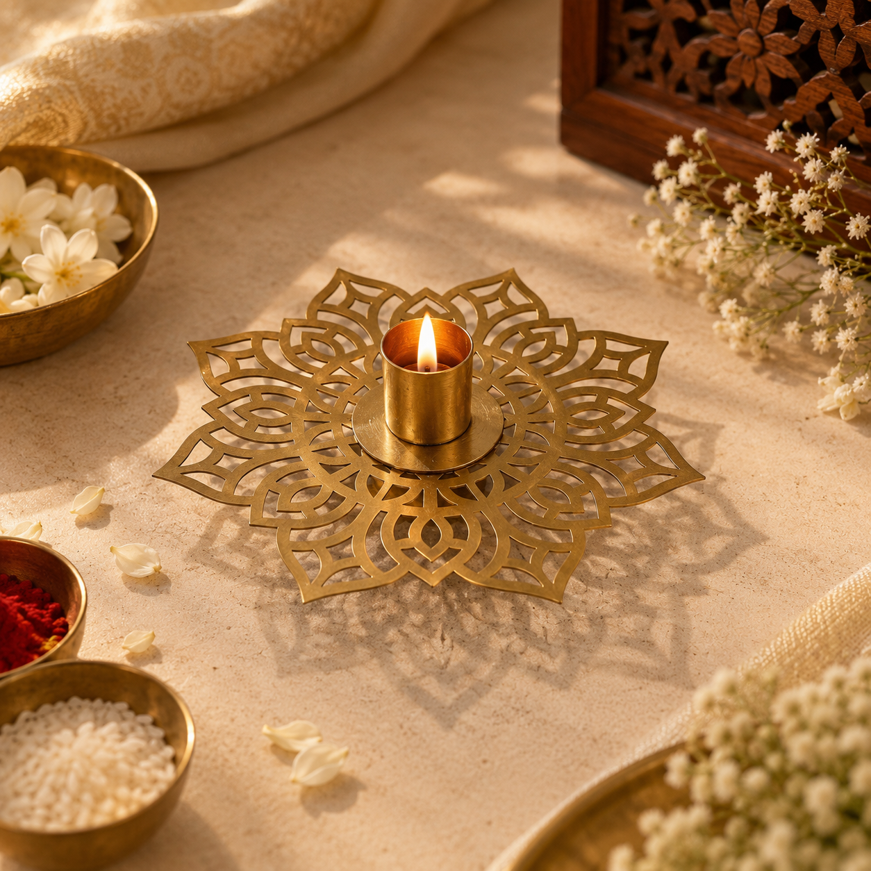 Lotus Flower Candle Holder