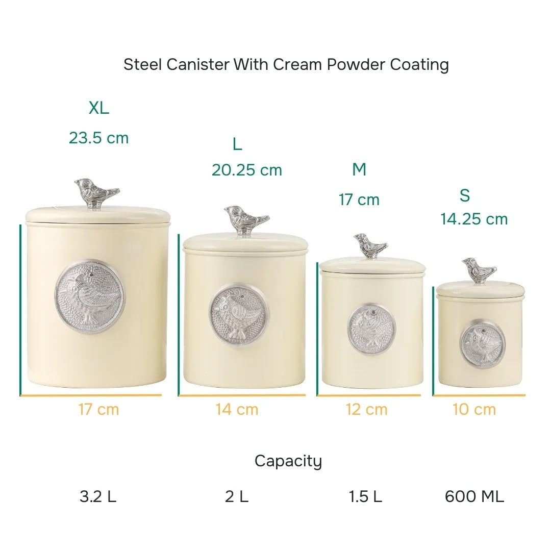 Matt Cream Powder Coating Steel Kitchen Storage