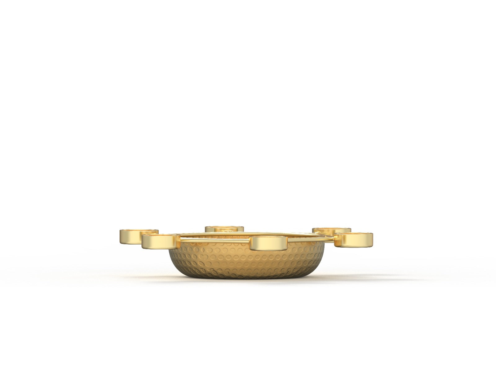 Hexagon Radiant Urli with Candle Holders – Designer Floating Bowl