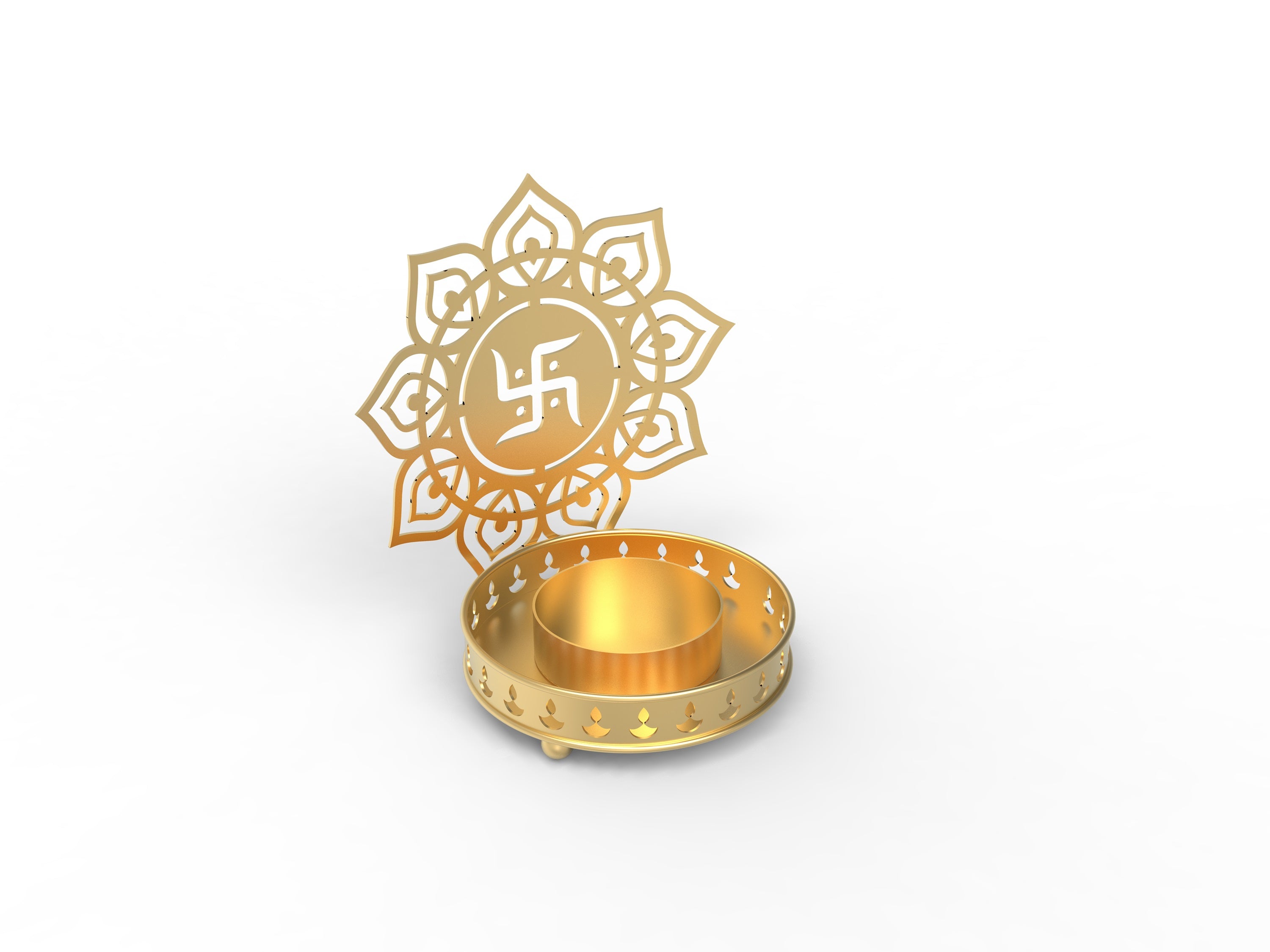 Swastik Tealight Candle Stand