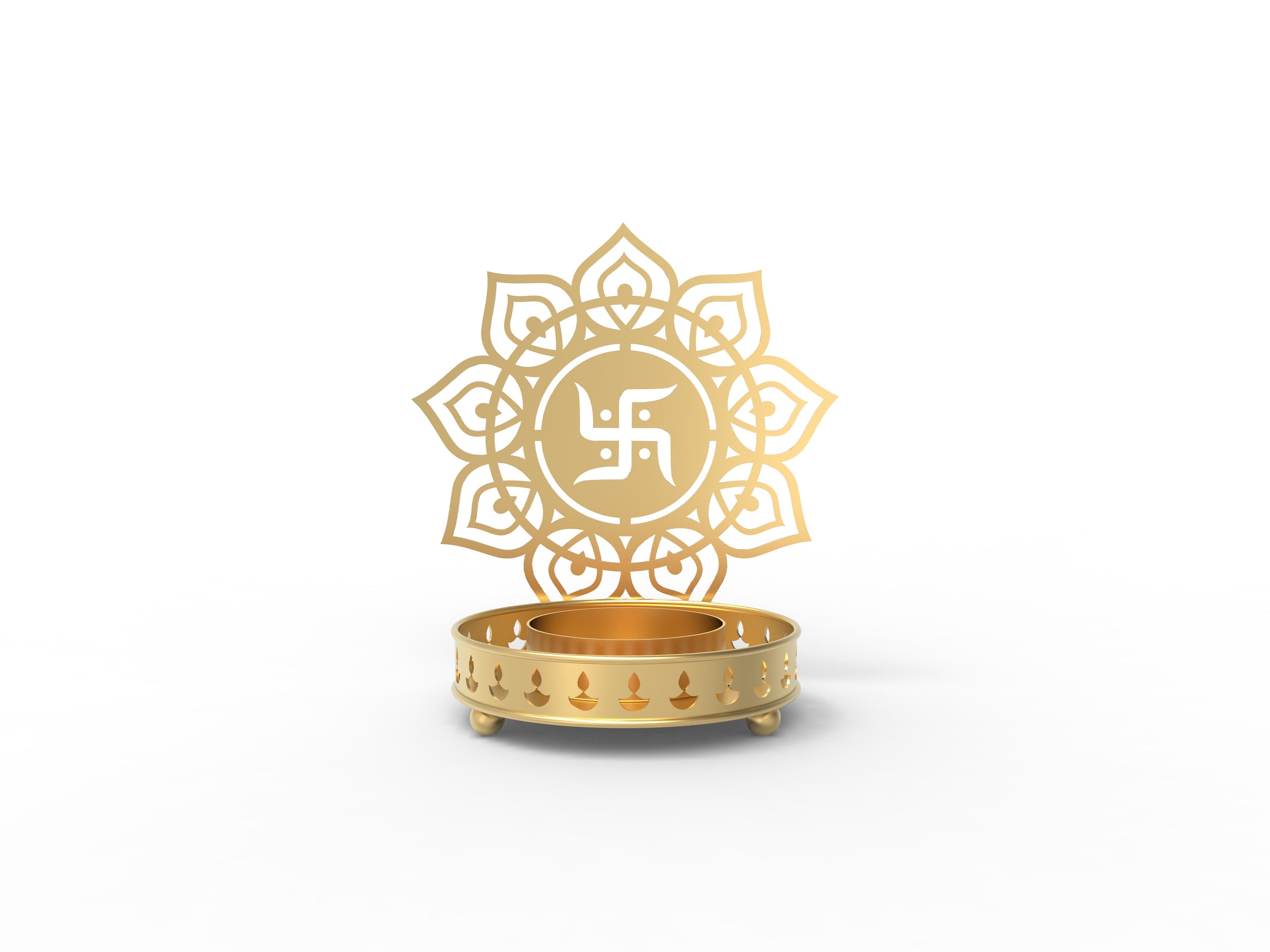 Swastik Tealight Candle Stand