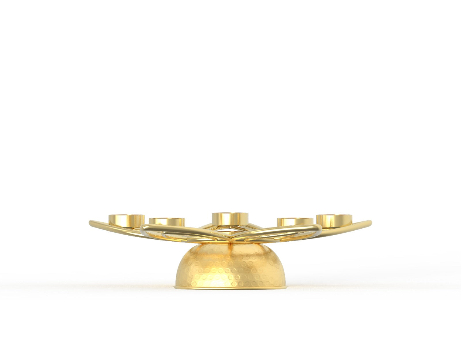 Lotus 6 in 1 Candle & Tealight Stand in Brass Tone