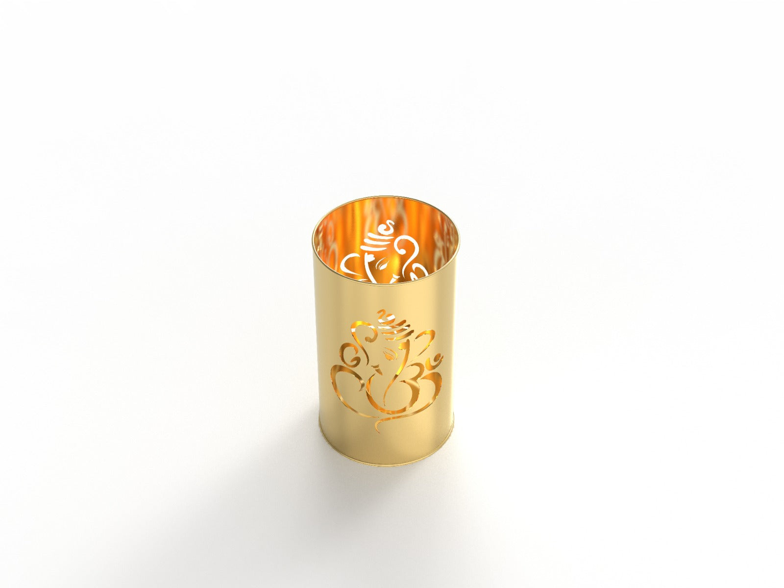 Ganesh Ji Candle Holder Gold Finish