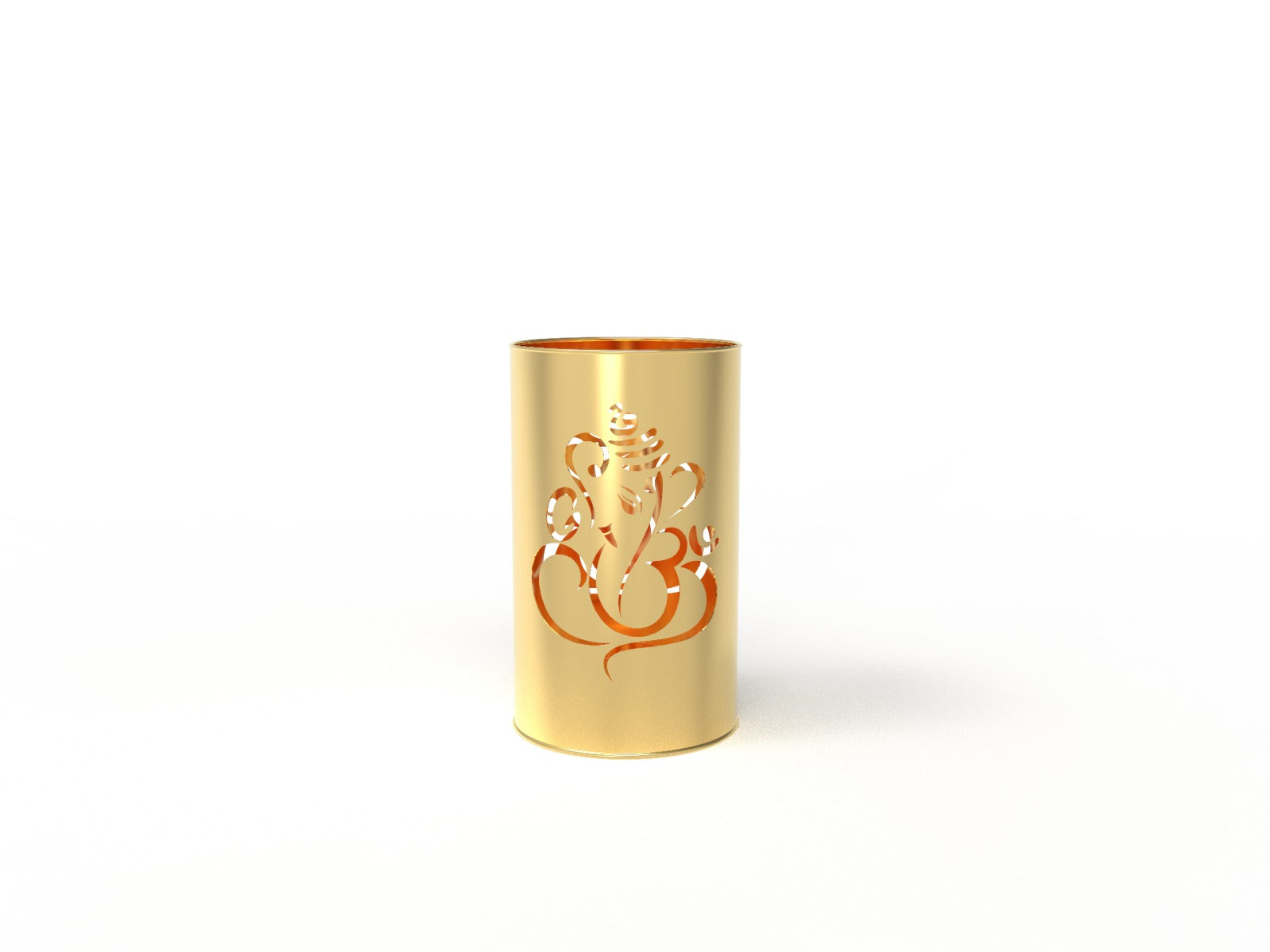 Ganesh Ji Candle Holder Gold Finish