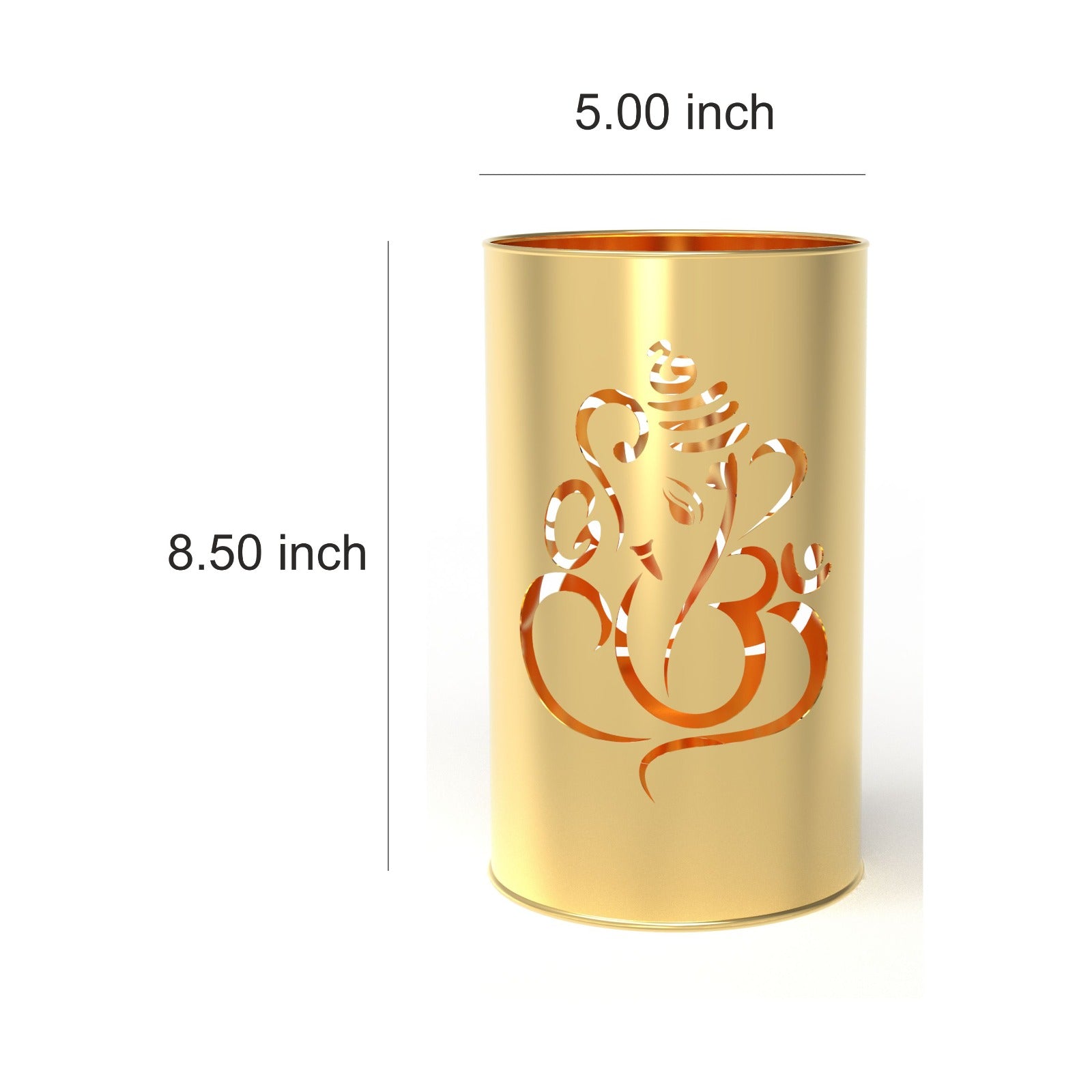 Ganesh Ji Candle Holder Gold Finish