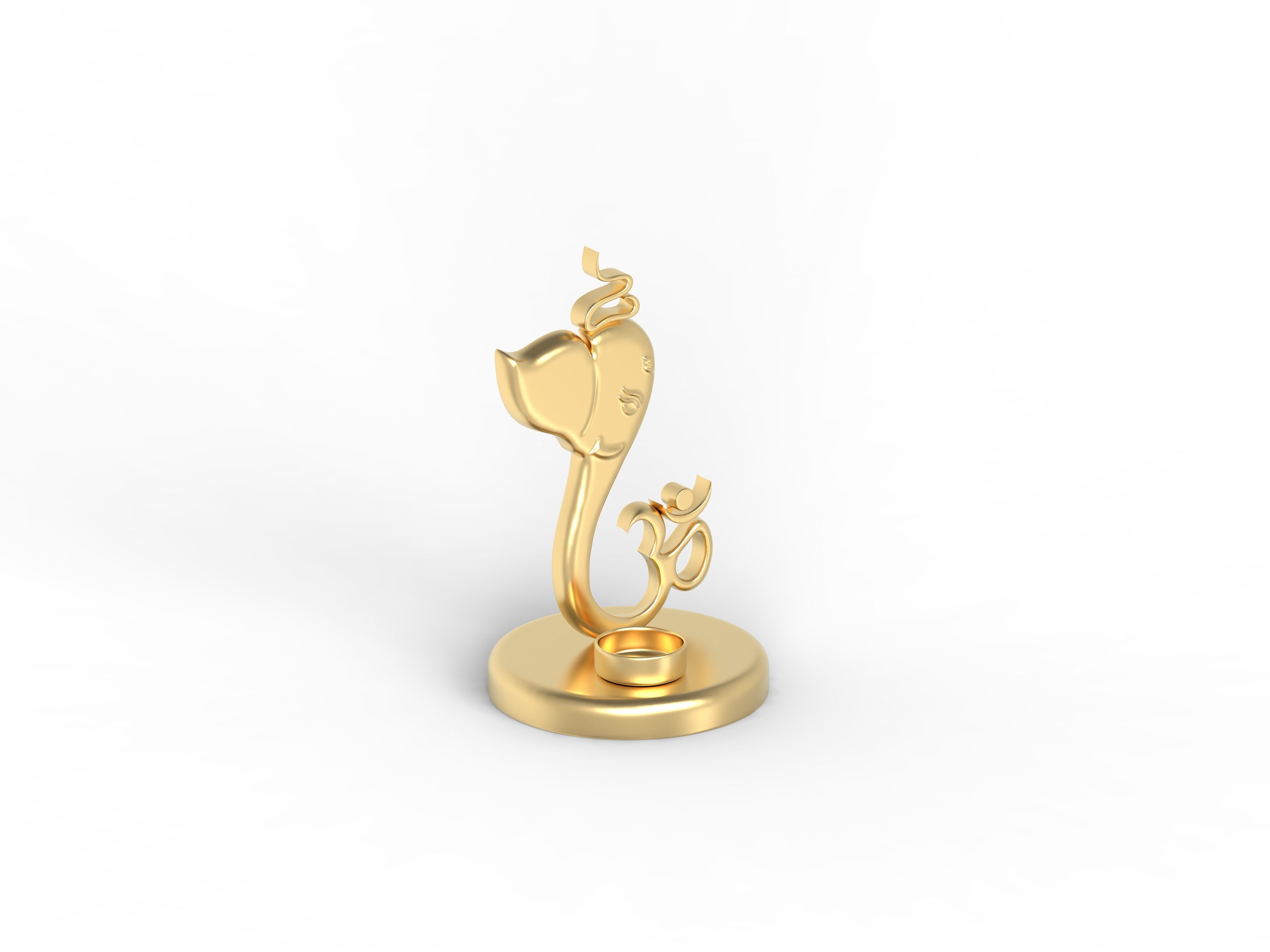 Ganesh Ji Candle Holder - Exquisite Metal Holder for Tealight & Votive Candles