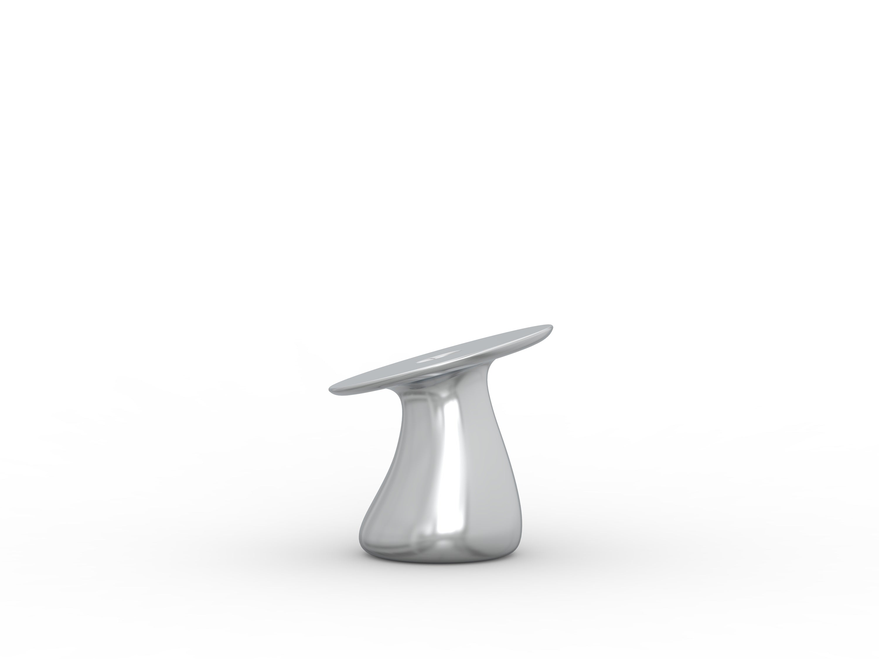 Aluminium Mushroom Candle Stand with Shiny Aluminium Finishing Table & Floor Top for All Festival Home