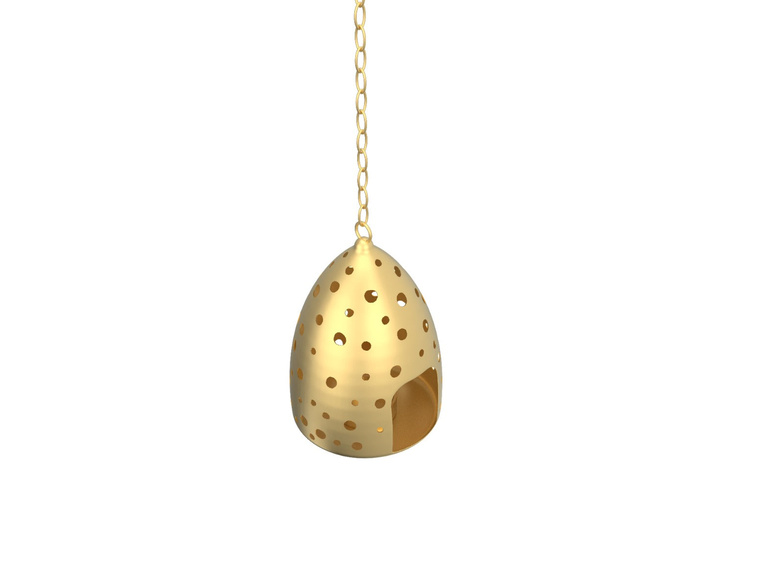 Hanging Enclosed Cave Votive Holder - Elegant Metal Lantern for Home Decor - Perfect for Candles and Tea Lights - Handcrafted Design for Cozy Ambiance