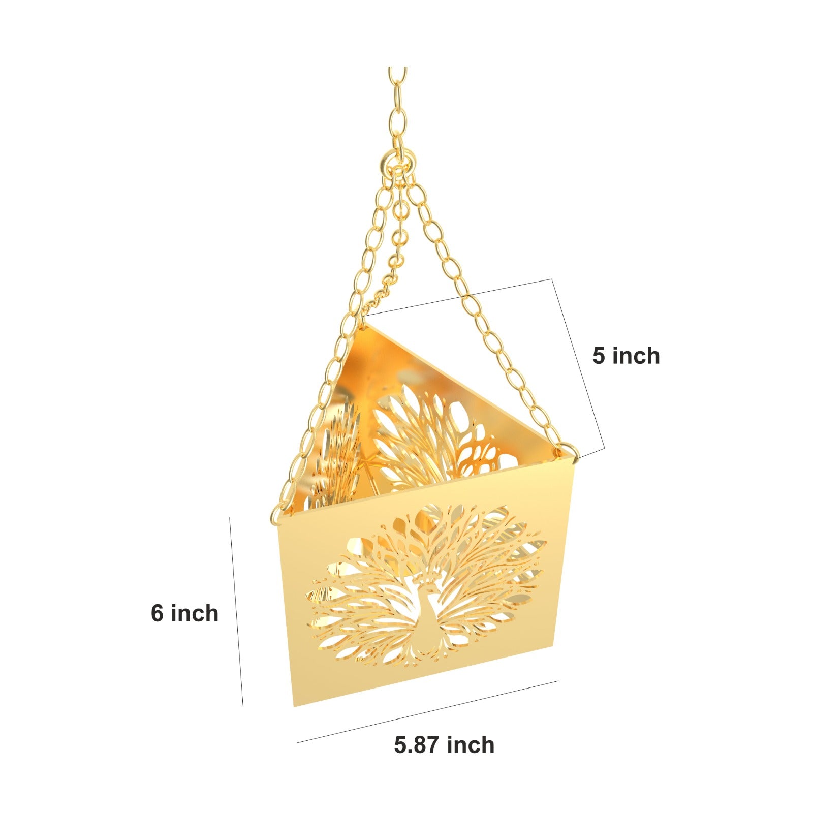 Iron Hanging Votive Tree of Life with Brass Tone – Beautiful Metal Candle Holder with Adjustable Hangers | Unique Home Décor Accent for Meditation, Spiritual Spaces, and Centerpieces