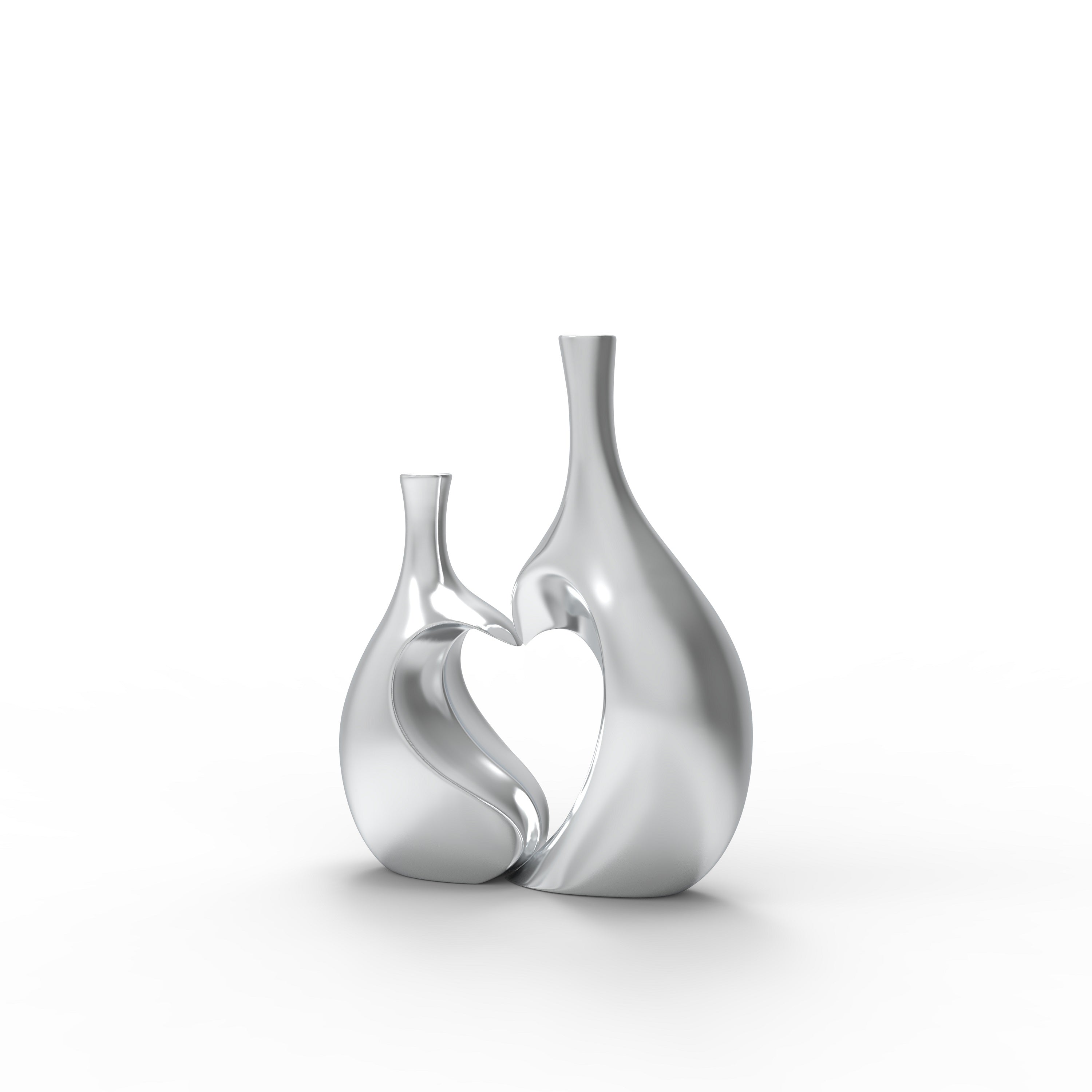 Aluminium Crescent Heart Planter for Stylish Home Decor and Gifting