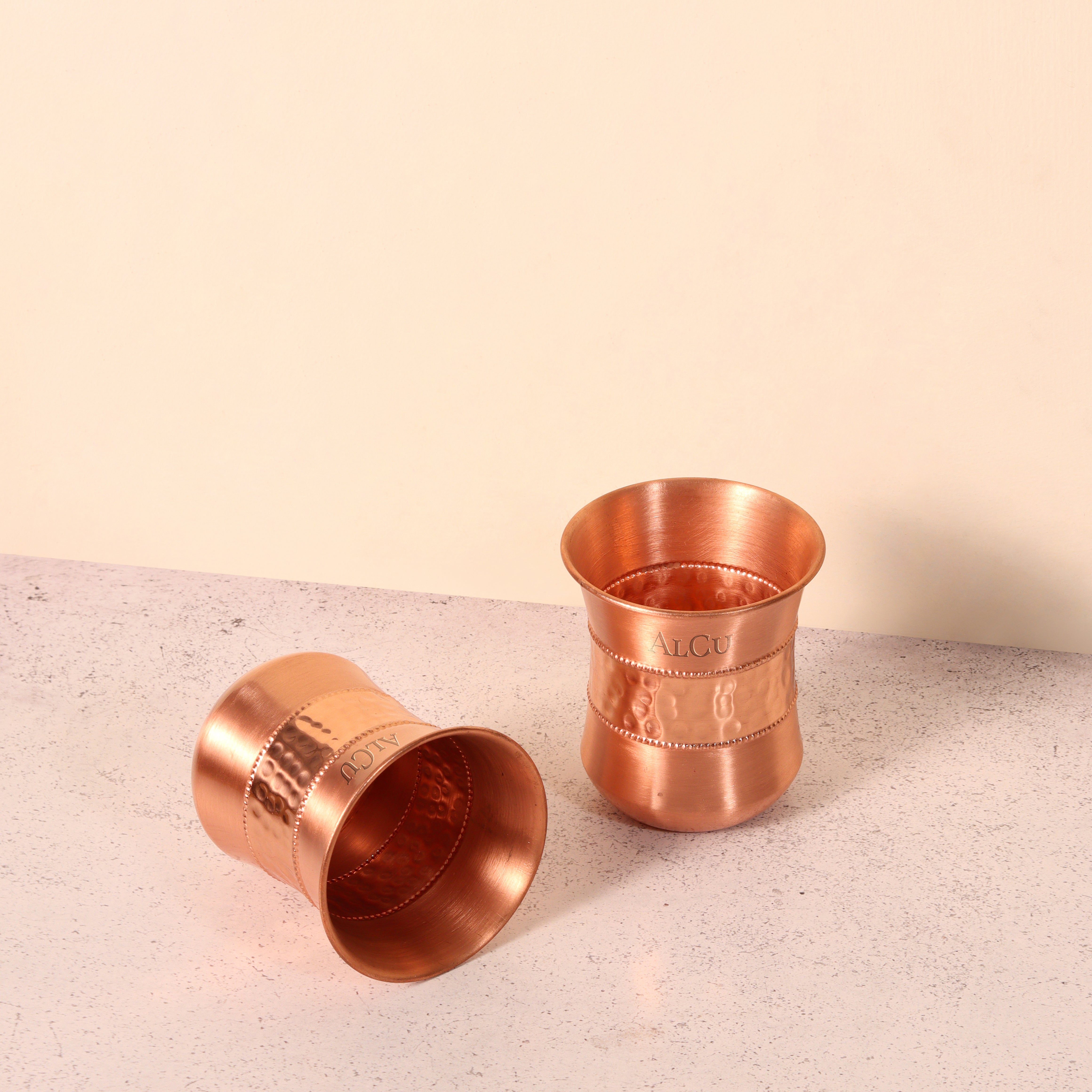 Copper Stemless Glass S/2