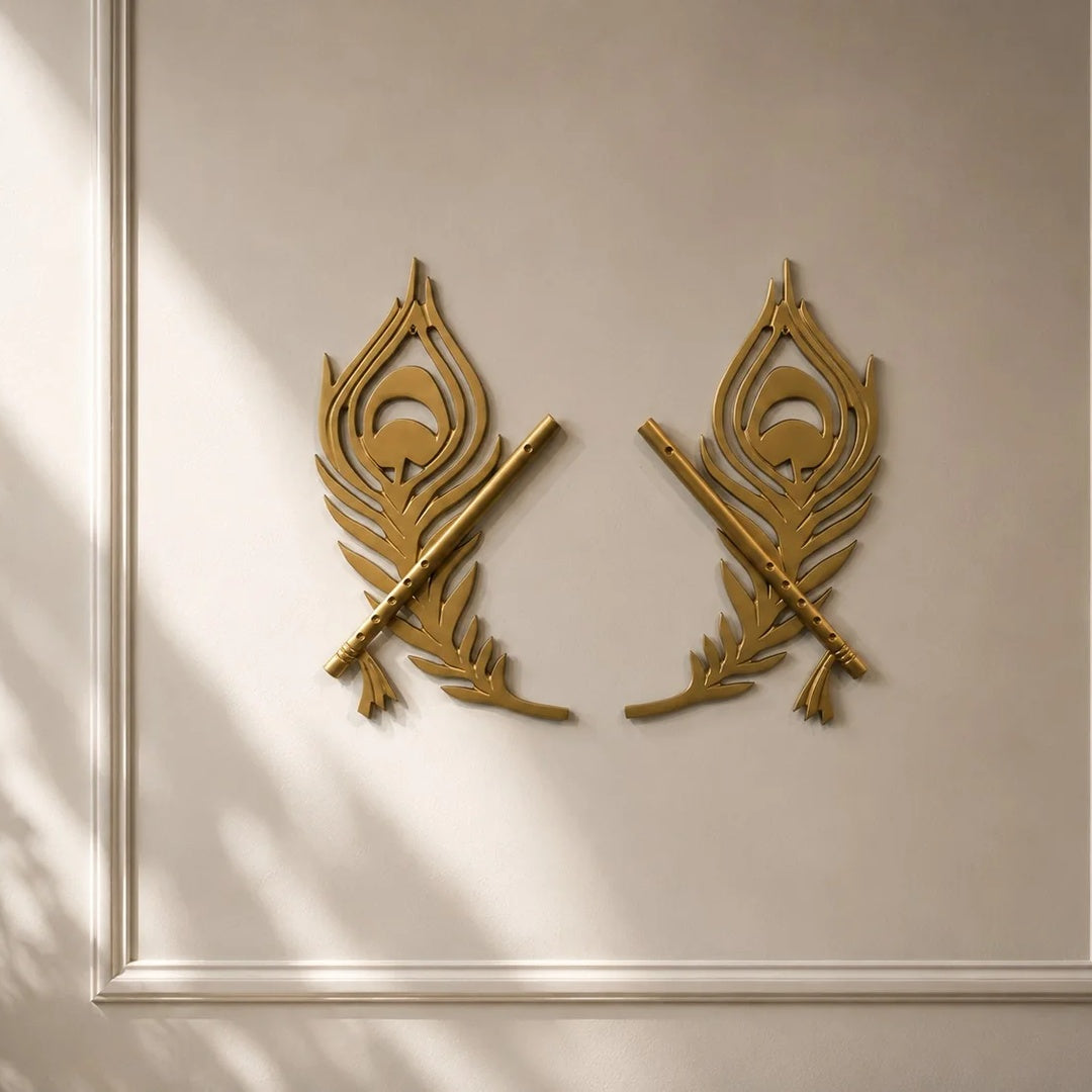 Peacock Harmony Wall Hanging (Twin Set)
