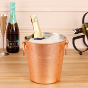 Copper Plated Champagne Cooler Bucket with Steel Stand