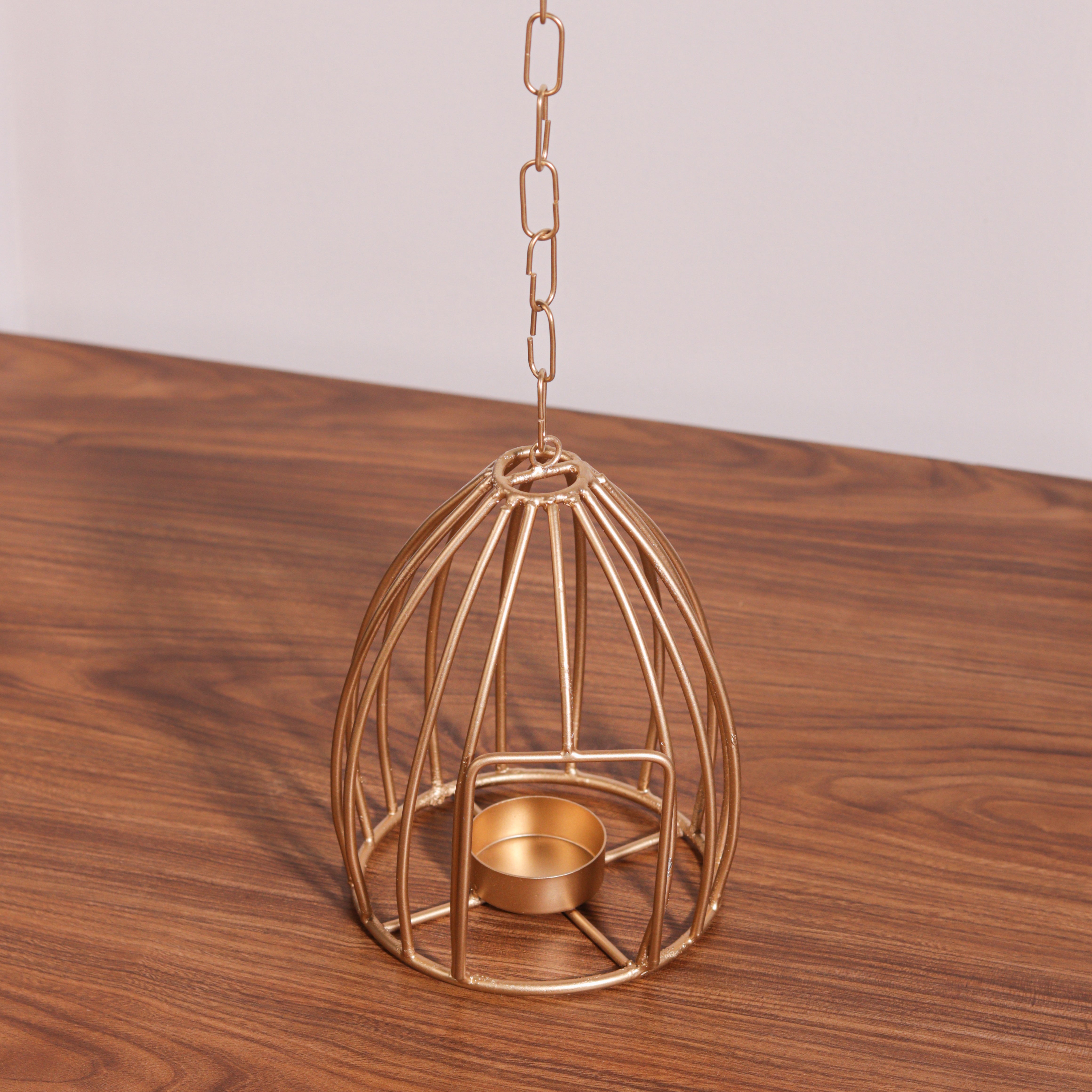 Hanging Open Cave Votive Holder - Rustic Metal Lantern for Home Decor - Ideal for Candles, Tea Lights, and Ambient Lighting - Handcrafted Design for Cozy Spaces