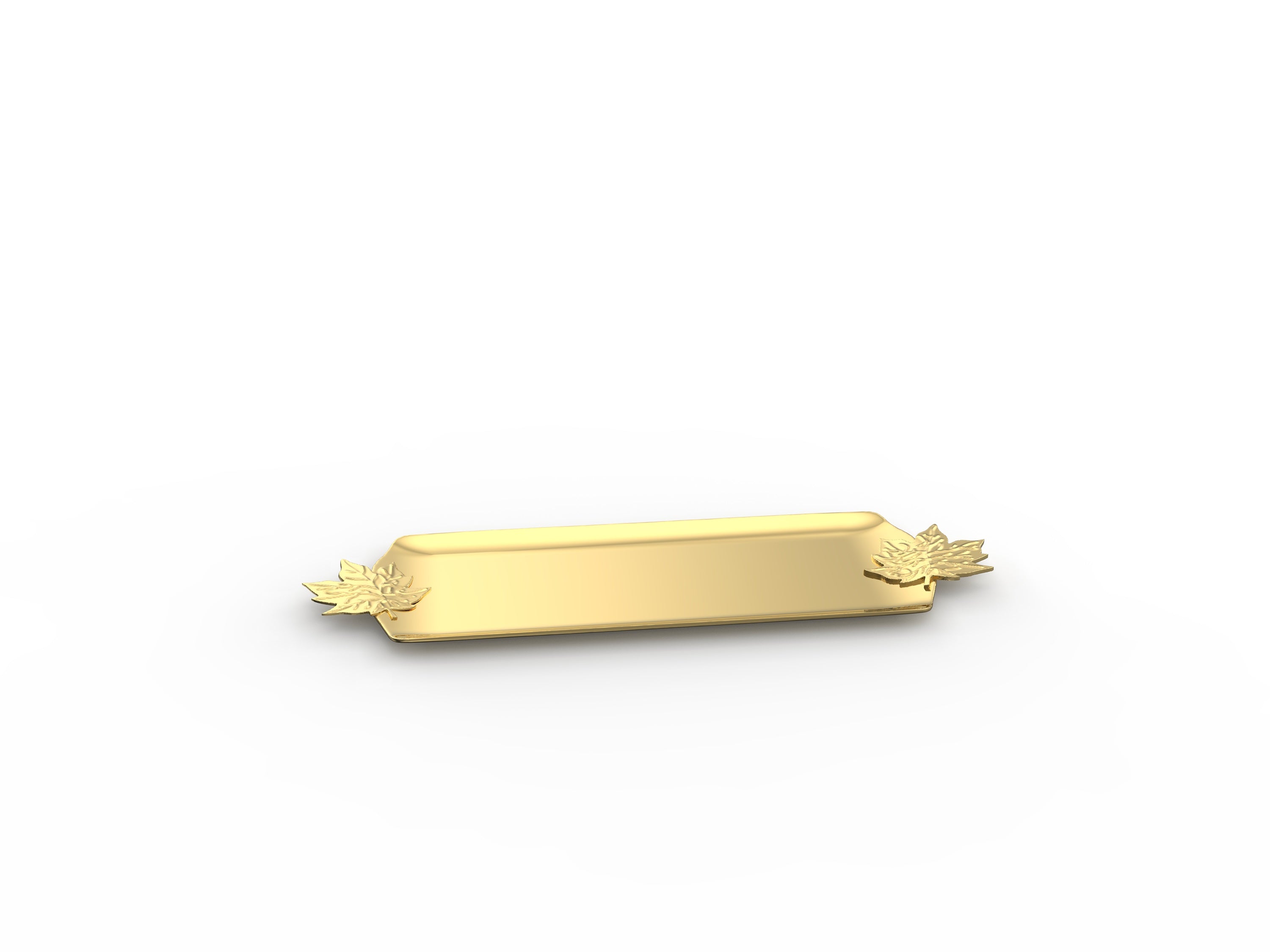 Aluminium Tray with Leaf Handles