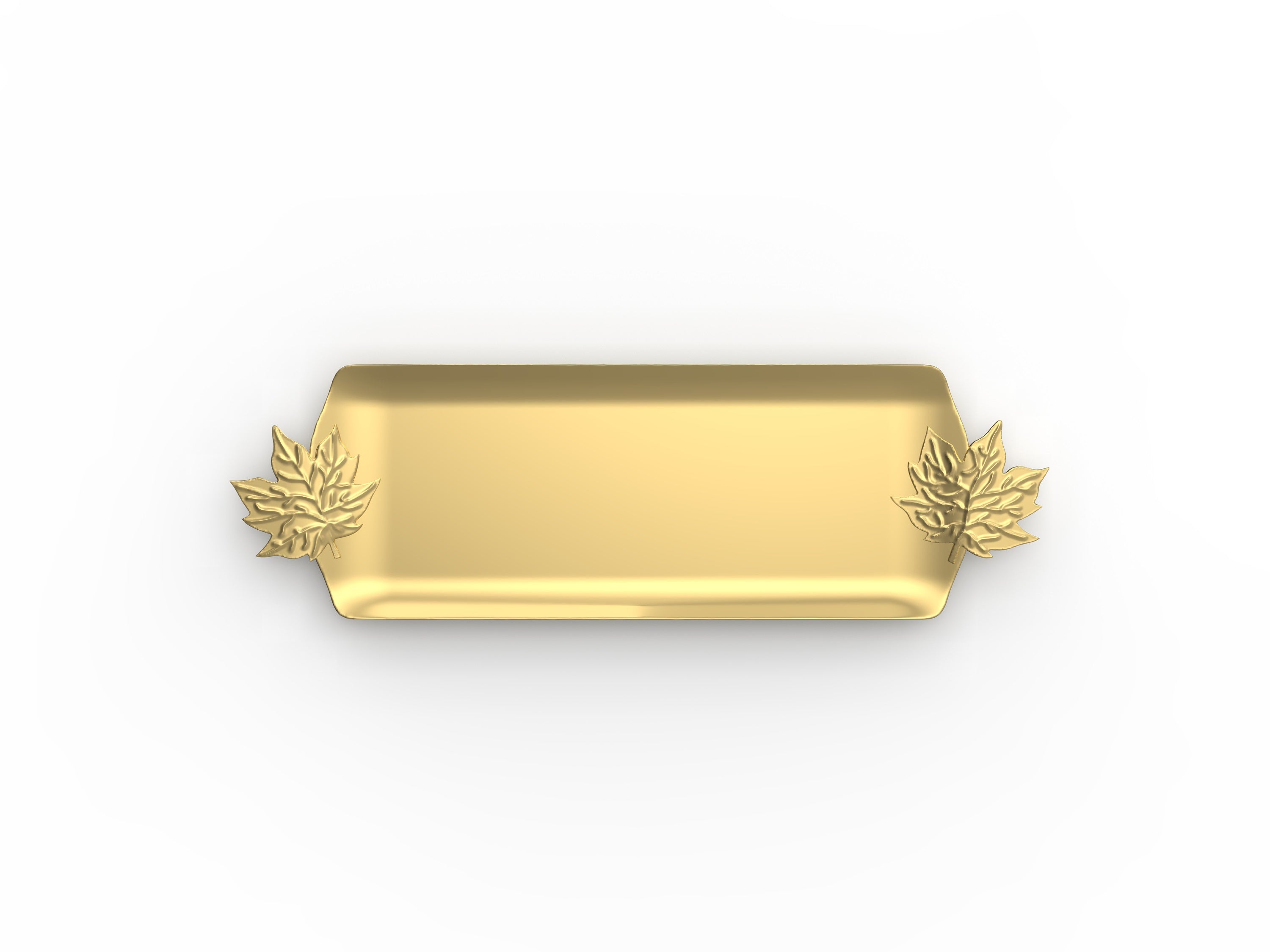 Aluminium Tray with Leaf Handles