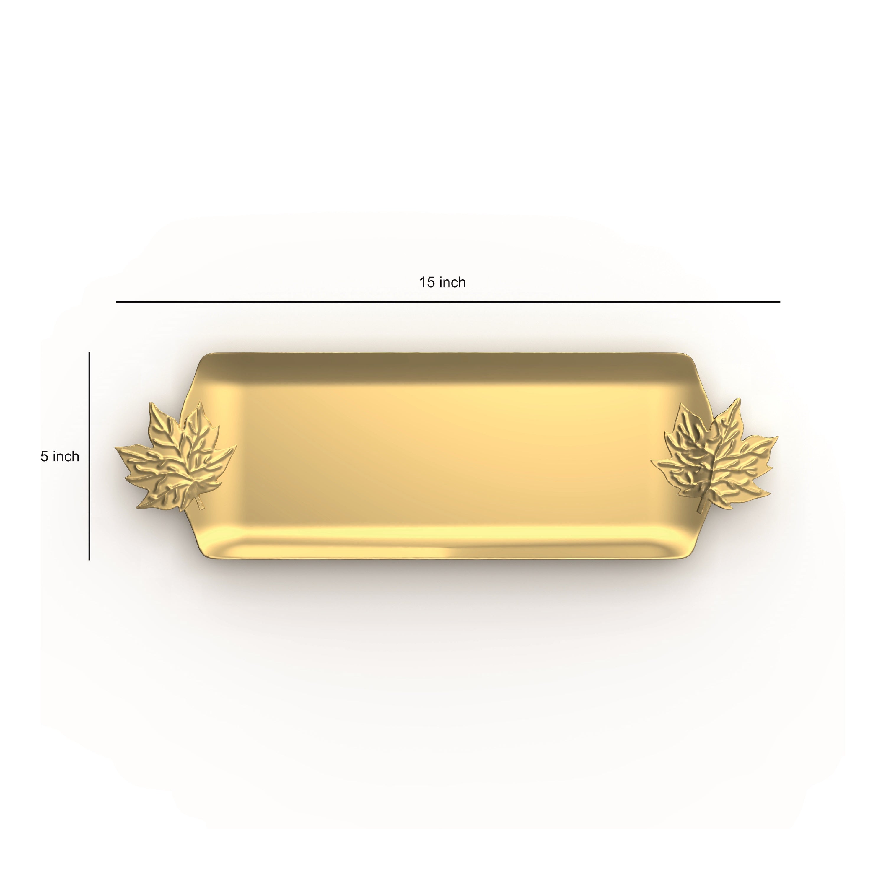 Aluminium Tray with Leaf Handles