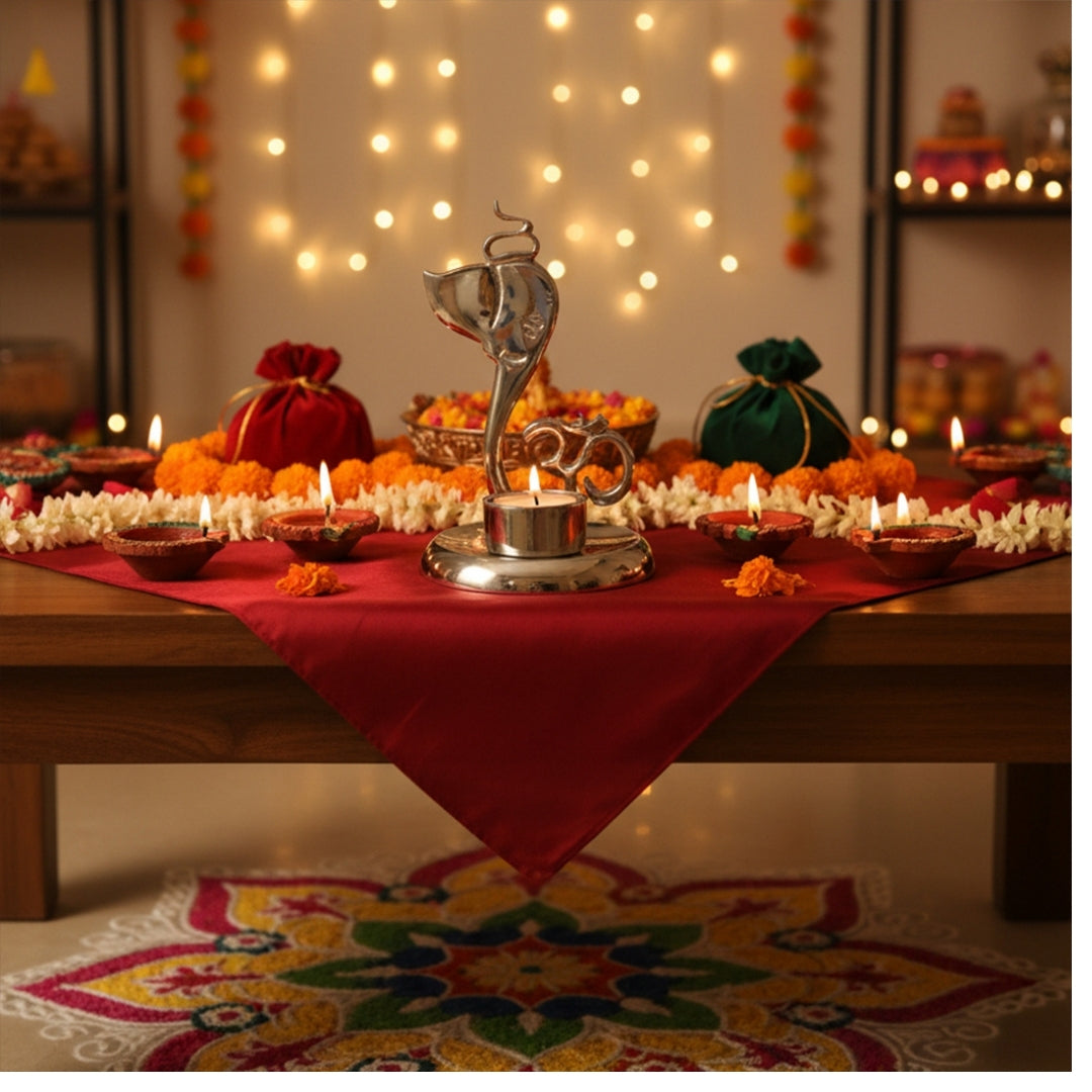 Ganesh Ji Candle Holder - Exquisite Metal Holder for Tealight & Votive Candles