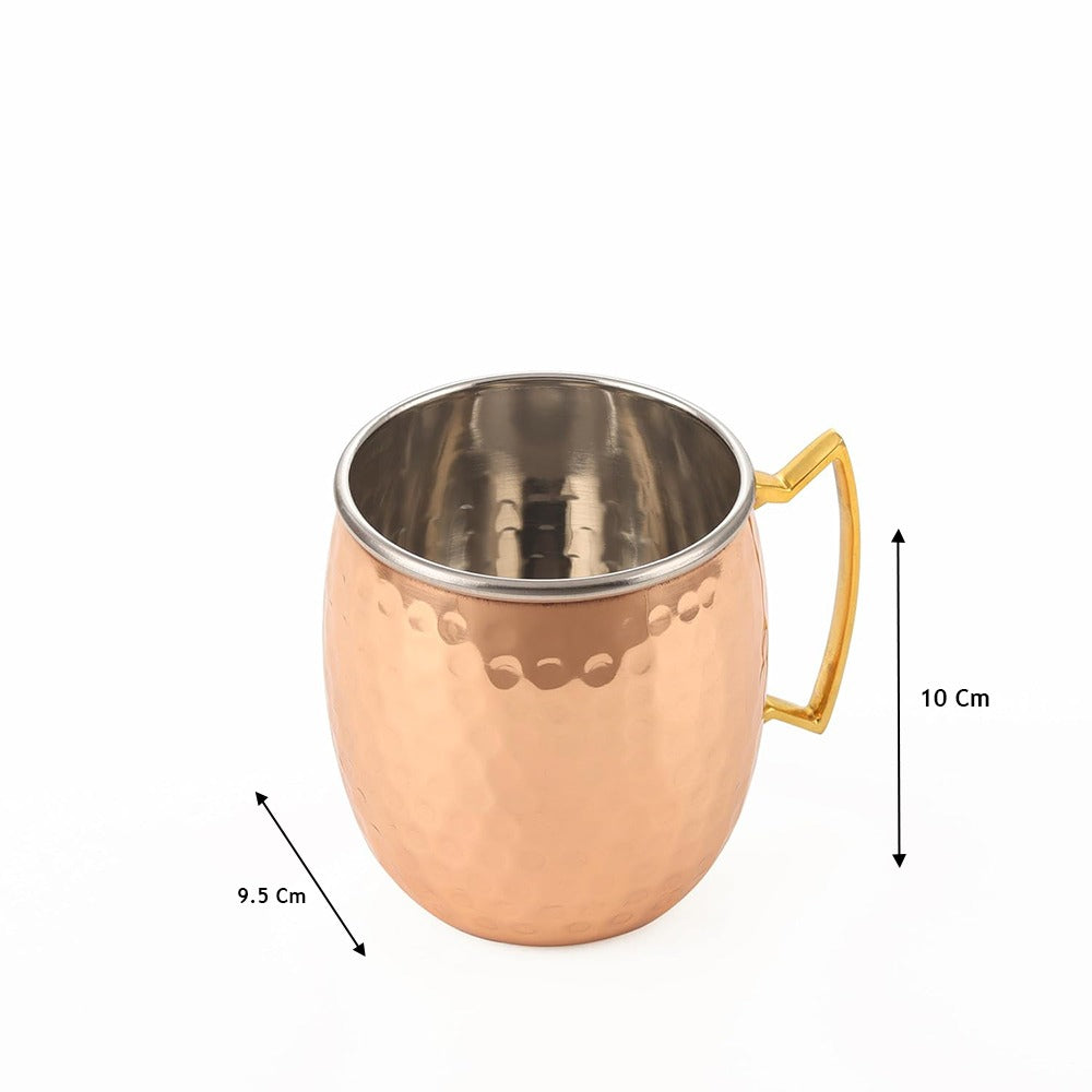 Shiny Copper 2Ply Moscow Mule Mug | Mule Beer Mug Cup Best for Parties Barware