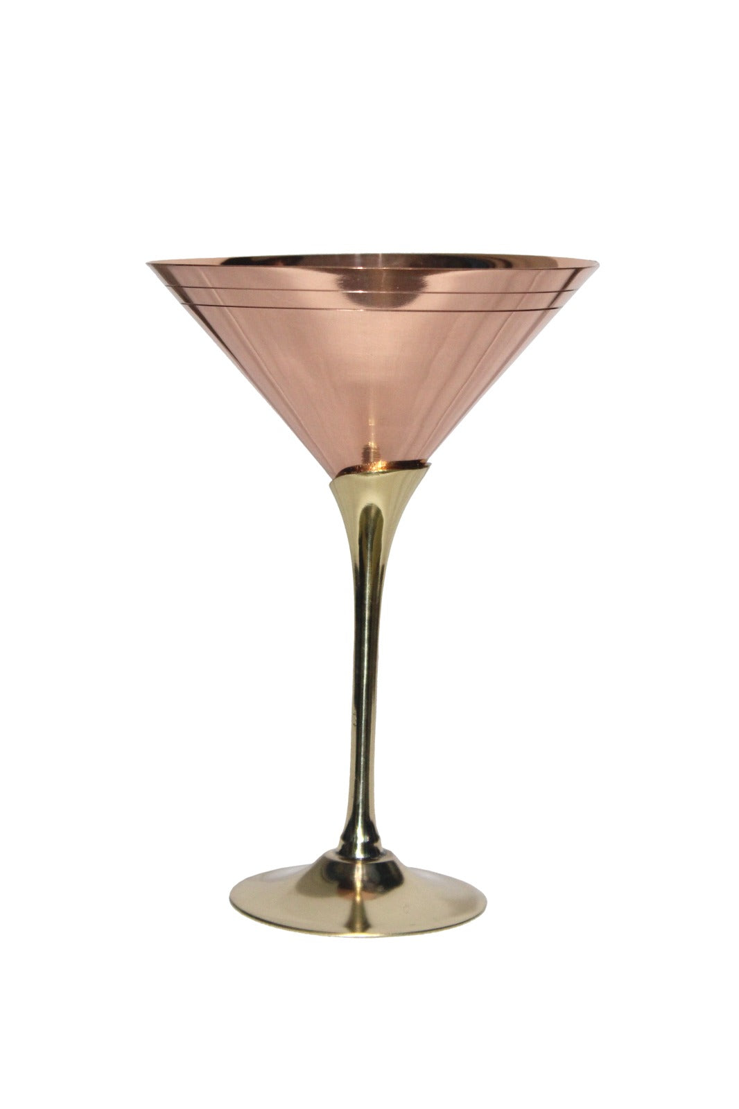 Martini Glass with Brass Stem