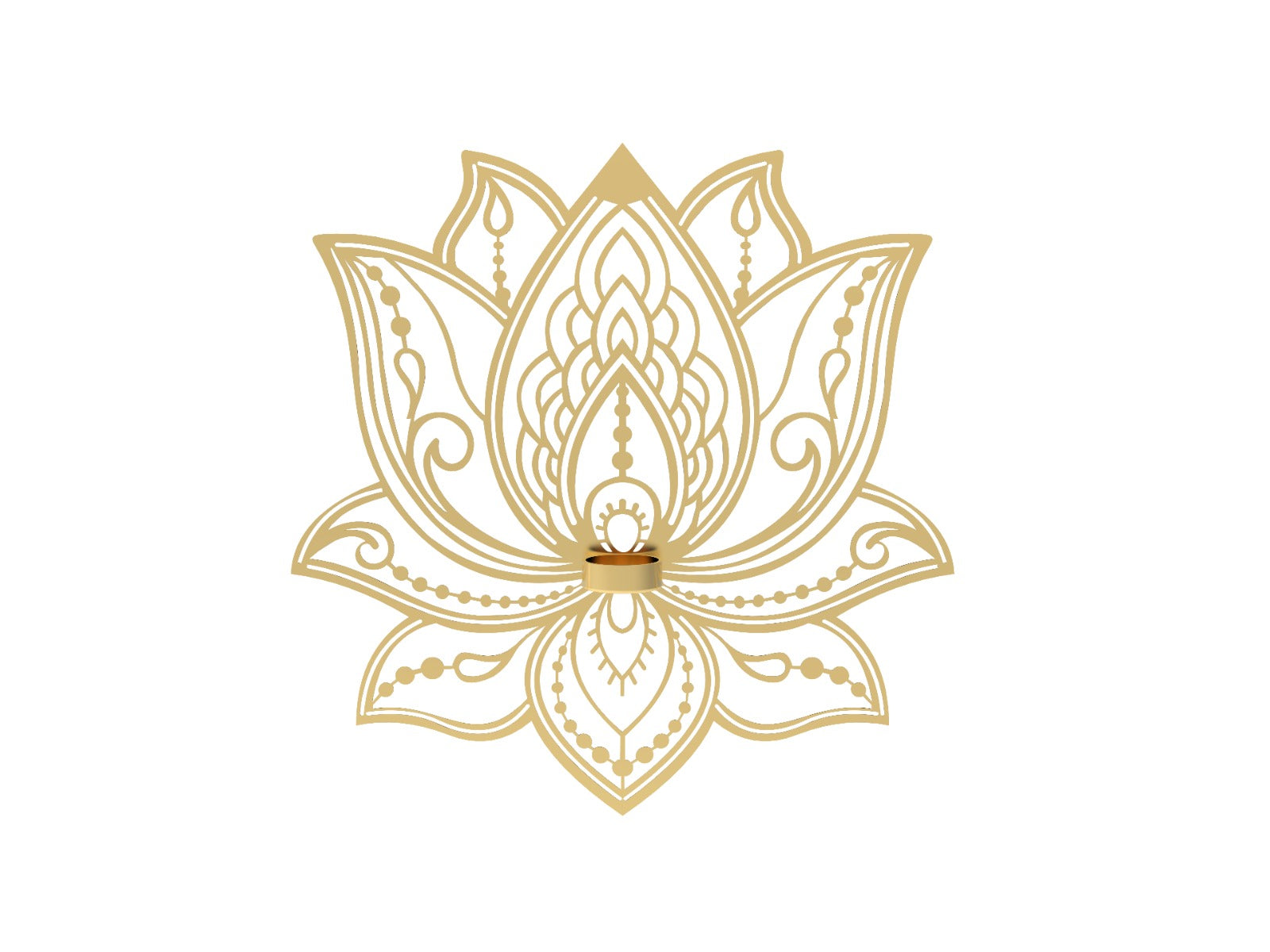 Wall Hanging Lotus with candle Stand