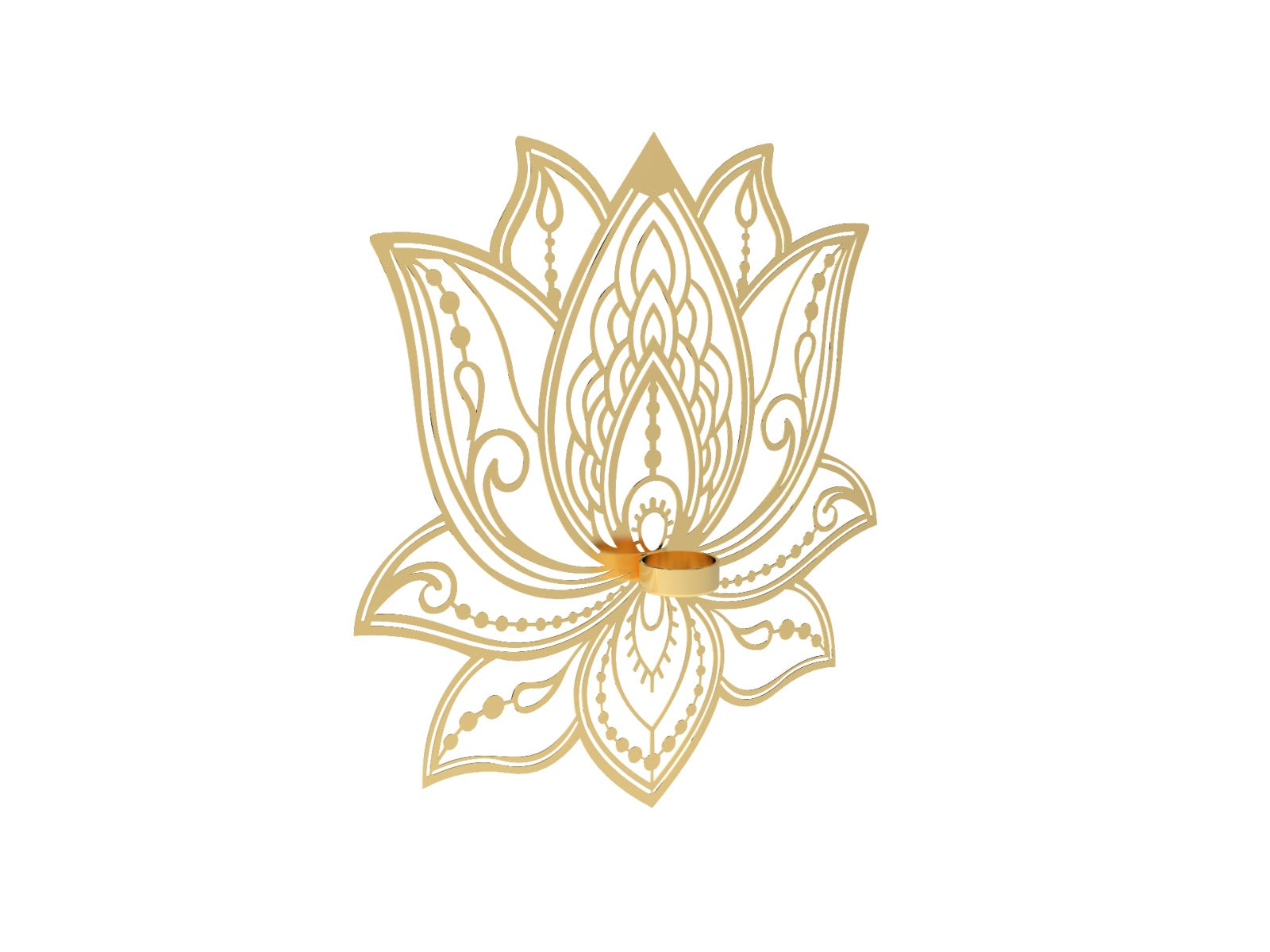 Wall Hanging Lotus with candle Stand