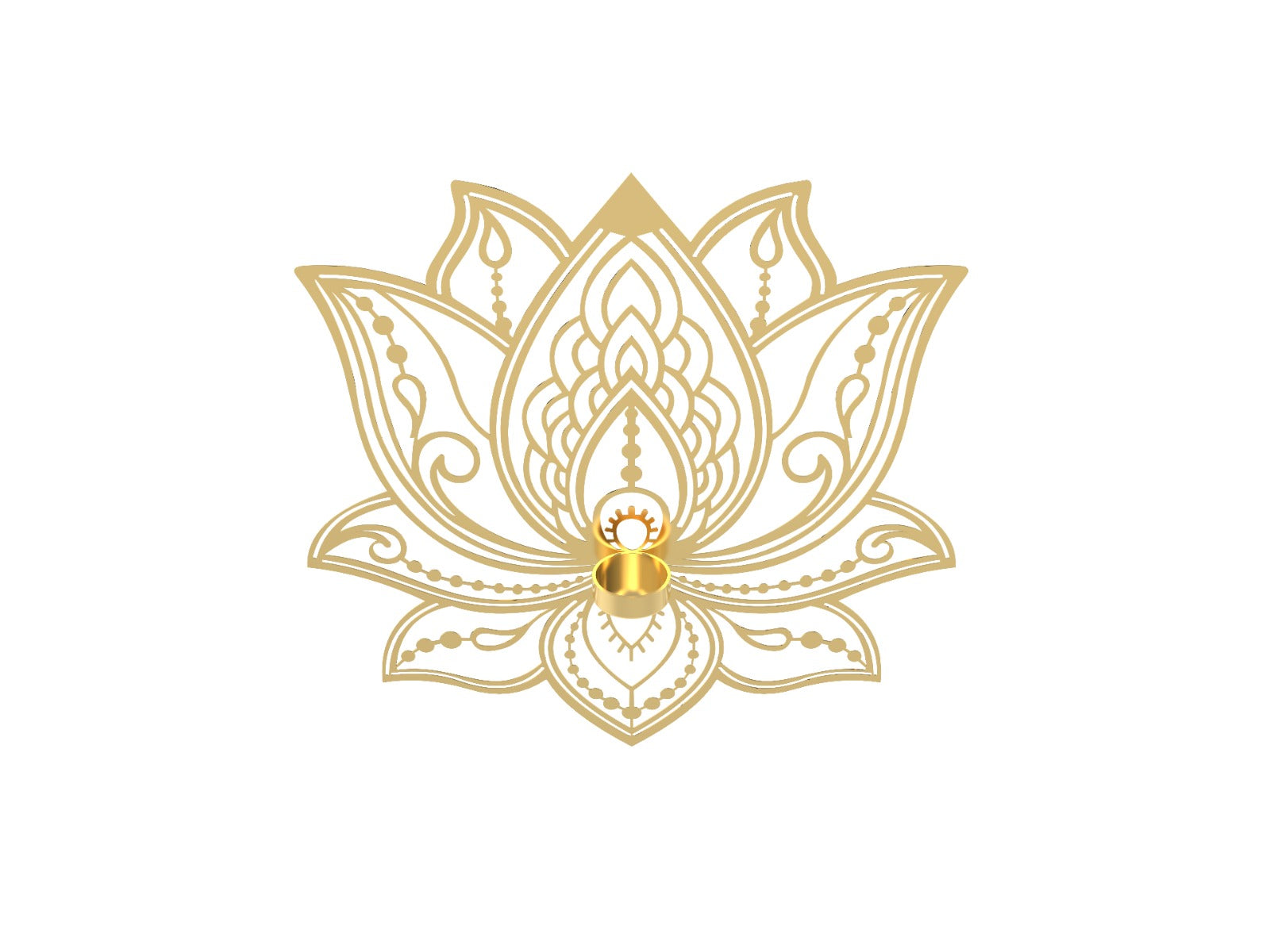 Wall Hanging Lotus with candle Stand