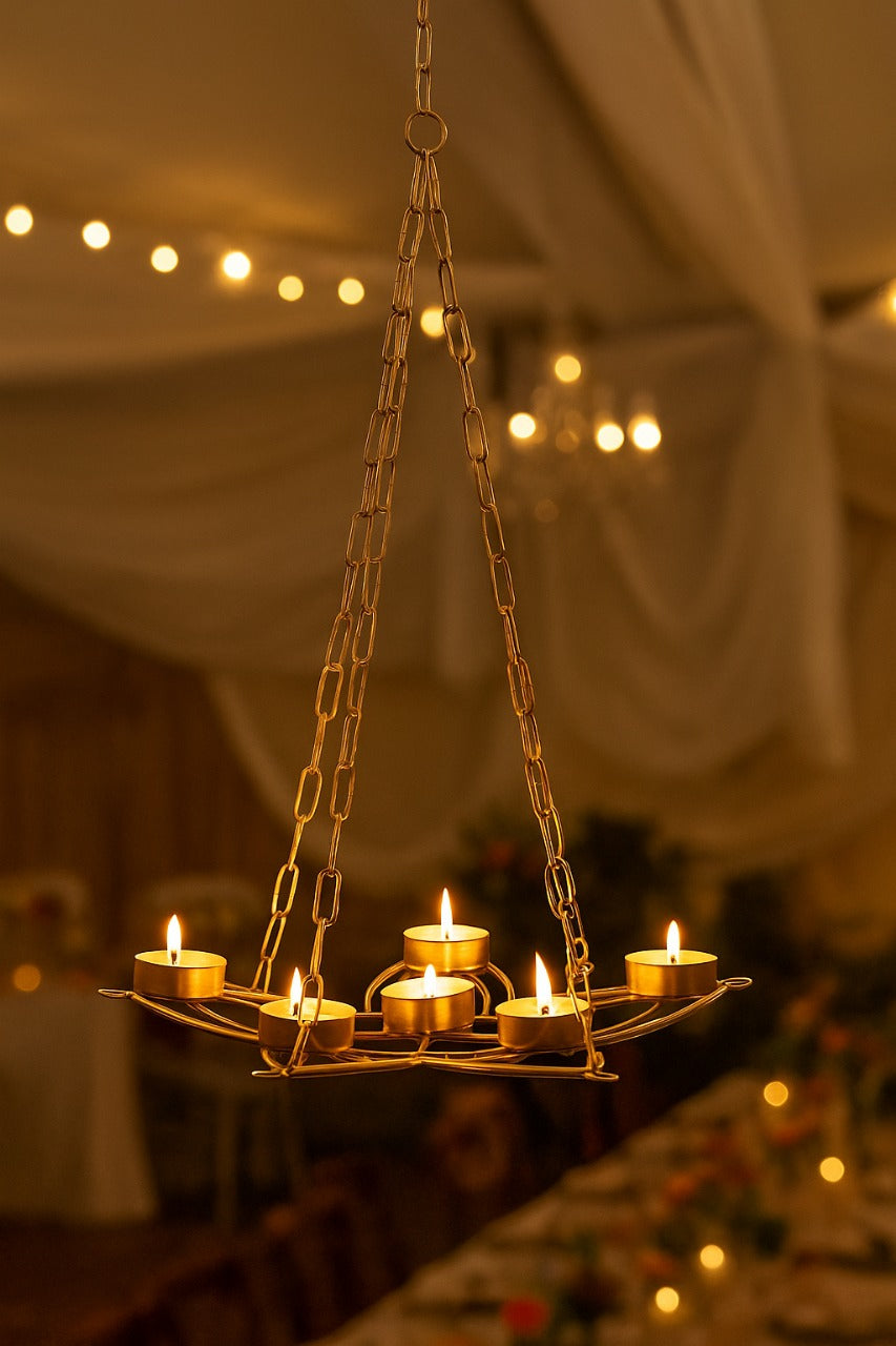 Hanging Lotus Votive Holder - Beautiful Metal Lantern for Home Decor - Perfect for Diwali, Weddings, and Everyday Ambiance - Handcrafted Design for Serenity and Style
