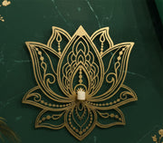 Wall Hanging Lotus with candle Stand