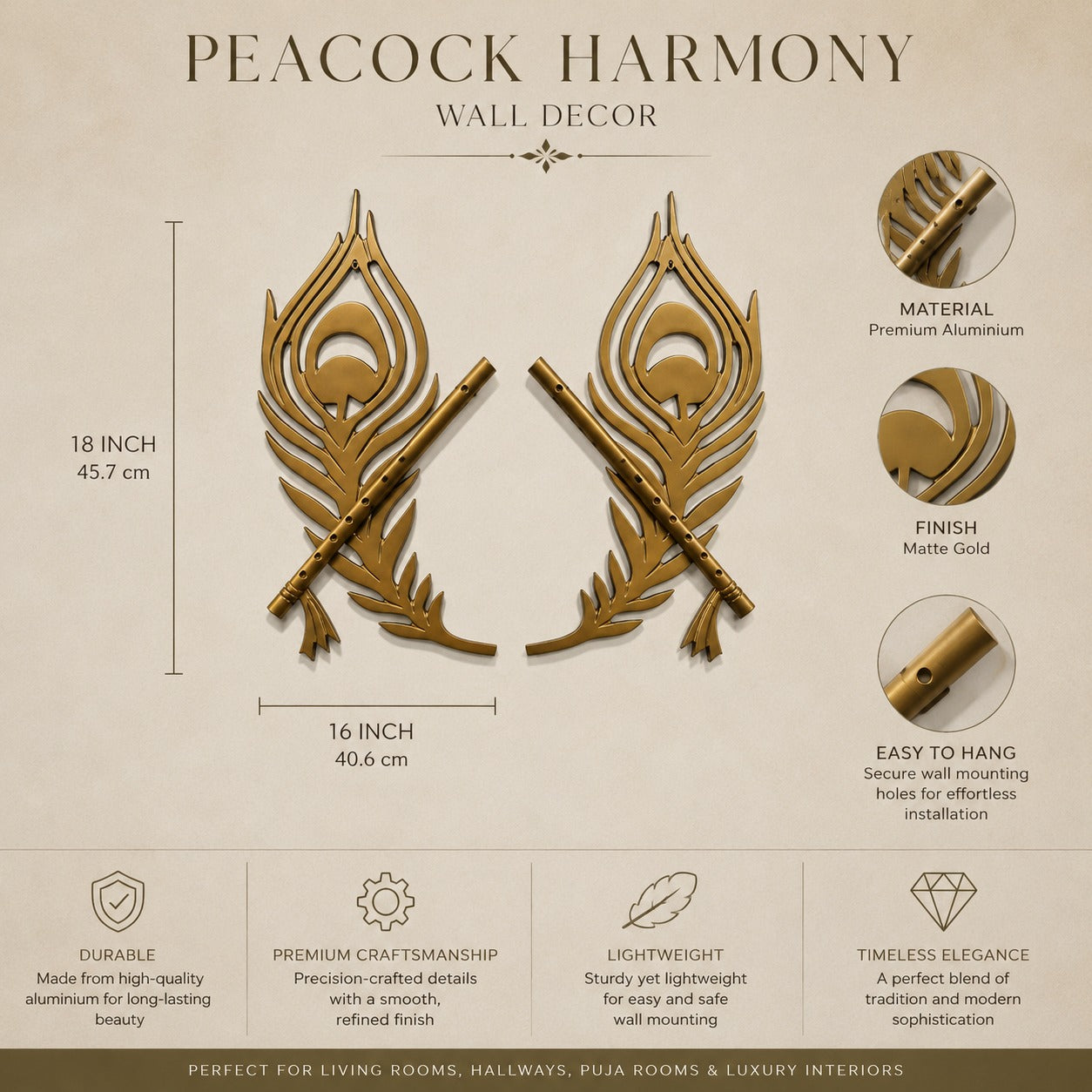 Peacock Harmony Wall Hanging